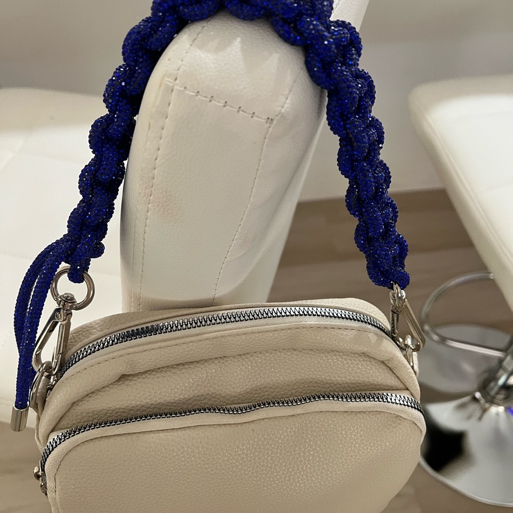 Braided Crystal Rhinestone Purse Strap - Picture 11 of 11
